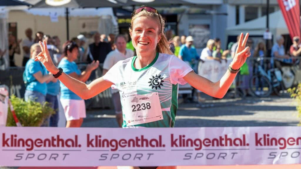 Streckenrekord: Laura Hottenrott (PSV Grün Weiß Kassel) lief im Halbmarathonlauf nach 1:19:32 Stunden ins Ziel.