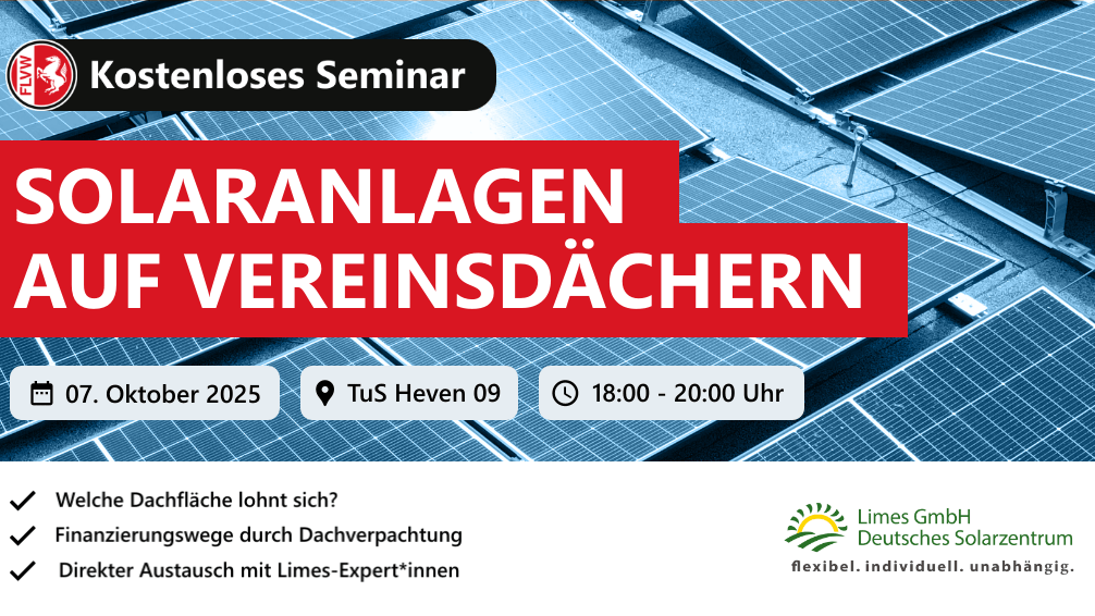 Kostenloses Seminar: Solar-Dachpacht für Vereine