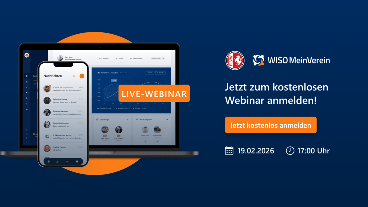 Kostenloses Online-Seminar zur Vereinssoftware