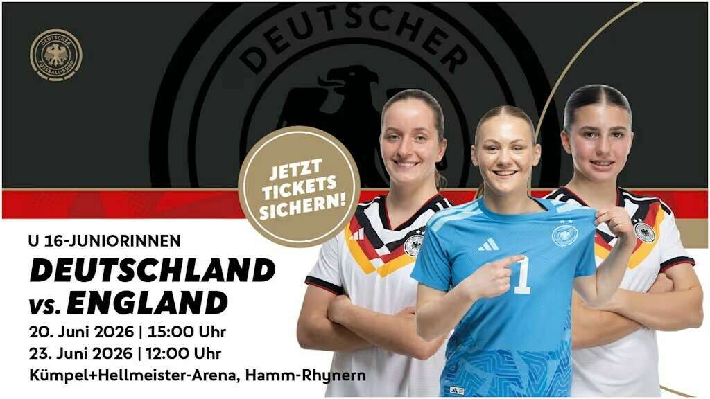 Tickets für England-Spiele in Hamm-Rhynern