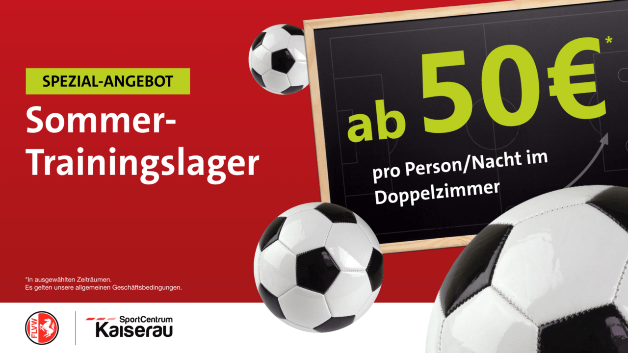 Sommer-Trainingslager 2026 im SportCentrum Kaiserau